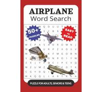 Airplane Word Search Puzzle Book: Word Searches with Easy to Read Print about Airplane, Plane, Airports and More | 6x9 Inches, 110 Pages | 50+ Puzzles... Gift for Vacations, Holidays and Free Times