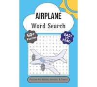 Airplane Word Search Puzzle Book: Word Searches with Easy to Read Print About Airplanes, Aviation, Flying and More | 6x9 inches, 110 pages | 50+ Puzzles … Gift for Vacation, Holidays, and Free Times