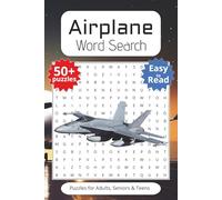 Airplane Word Search Puzzle Book: Word Searches with Easy to Read Print about Airplanes, Flying, Aviation and More | 6x9 inches, 110 pages | 50+ ... Gift for Vacations, Holidays and Spare Times