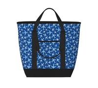 Airplanes in the Sky - Bolsa térmica aislada grande para alimentos, bolsas de compras aisladas con cremallera superior para viajes, picnic