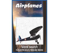 Airplanes Word Search Puzzle Book: Word Searches with Easy to Read Print about Airplanes | 6x9 inches, 110 pages | 50+ puzzles ... Gift for Vacations, Holidays and Free Times