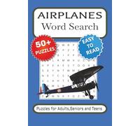 Airplanes Word Search Puzzle Book: Word Searches with Easy to Read Print about Airplanes | 6x9 inches, 110 pages | 50+ Puzzles ... Gift for Vacations, Holidays and Free Times