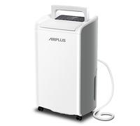 AIRPLUS Deshumidificador de 4,500 pies cuadrados de 70 pintas para sótanos y hogar, con manguera de drenaje, eficiente, energía, con doble protección y 4 modos inteligentes, temporizador de 24 horas,