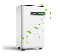 AIRPLUS Deshumidificador para sótano, 4,500 pies cuadrados, 70 pintas, deshumidificador multifuncional con manguera de drenaje y función de apagado automático, potentes deshumidificadores para el