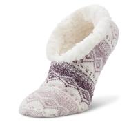 Airplus Zapatillas Cabina con Aloe Vera y Forro Doble Capa Suave, Calcetines Interior para Calor Confort Bienestar, Unisex para Relax en Casa, Malva, 36-41