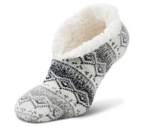 Airplus Zapatillas Cabina con Aloe Vera y Forro Doble Capa Suave, Calcetines Interior para Calor Confort Bienestar, Unisex para Relax en Casa, Gris, 36-41