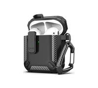 AirPods Case - NOBRAND - Military Grade Protective Case - Hard TPU - Black - Secure Closure