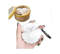 AirPods Case, Super Cute Creative Chinese Traditional Delicious Food Mini Ban Xiao Long Bao Shape TPU Silicone Protective Skin for AirPods 1&2