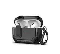 AirPods Pro Compatible Hard Case, Military Grade Case with Lock for AirPods Pro Charging Case, Black