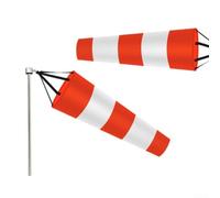 Airport Windsock Rip-stop Outdoor Rainbow Wind Measurement, bolsa profesional de manga de viento para aeropuerto, rojo y , material de poliéster RipStop (60 cm)