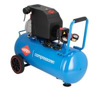 AIRPRESS - Compresor HL 260-50 8 bar 2 CV/1.5 kW 206 l/min 50 l - Compresor aire con ruedas - Compresor de aire de 50 litros uso doméstico o profesional