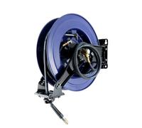 AIRPRESS - Enrollador de manguera de aire montaje en pared 20 bar 20 m 3/8" 16 x 10 mm con accesorios - Enrrollador de manguera con brazo giratorio - Juego de boquillas enchufables