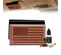 AirPurelle Ambientador de coche para hombres Mαs de 60 dνas de duraciσn Ambientador de madera para coche con aroma a vainilla αmbar Incluye