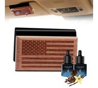 AirPurelle Ambientador de coche para hombres Mαs de 90 dνas de duraciσn Ambientador de madera para coche con aroma a vainilla αmbar Incluye