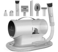 AIRROBO Aspiradora y kit de aseo para perros con cortaúñas, 12000 Pa, aspiradora para mascotas para aseo, aspiradora de pelo de perro de gran capacidad de 2 litros con 8 herramientas de aseo para