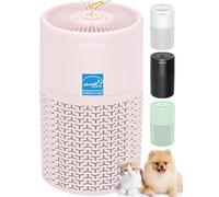 AIRROMI Purificadores de aire para recámara, hogar, hasta 660 pies cuadrados, limpiador de filtro de carbón activado, con esponja de fragancia para un mejor sueño, luz nocturna, caspa de mascotas,