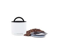 Airscape Bote de almacenamiento de café en grano y comida | Con tapa hermética patentada que conserva la frescura de los alimentos | Capacidad: 250 gr | COLOR: BLANCO MATE, 250 kg, | Acero inoxidable