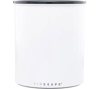 Airscape Bote de almacenamiento de café en grano y comida | Acero inoxidable | Con tapa hermética patentada que conserva la frescura de los alimentos | Capacidad: 1 Kg | COLOR: BLANCO MATE