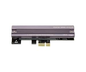 Airshi Adaptador M.2 NVMe SSD a PCIe, X1 X4 X8 X16 SSD NVMe de Aleación de Aluminio a Tarjeta PCIe para SSD 2260 2280