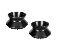 Airshi Adaptadores de Buje Nab Pulidos, Aleación de Aluminio Libre Suelta, Desenrollador de 10 Pulgadas, 1 par de Dispositivos de Carga Universal para Cinta de Carrete a Carrete (Black)