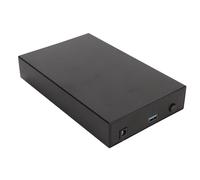 Airshi Disco Duro Móvil, Disipación de Calor Rápida de 5 Gbps USB3.0 Caja de Disco Duro Externo de 3,5 Pulgadas Aleación de Aluminio para TV para Escritorio (Enchufe de la UE)