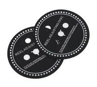 Airshi Espaciador Adaptador Nab, Disco de Sintonización de Carrete Negro de 2 Piezas Que Reduce el Ruido para Grabadora de Cinta de Carrete Fijo a Carrete (0,9 mm)