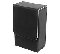 Airshi Estuche para Cartas de Tarot, Caja de Almacenamiento de Tarot, Cuero de PU, Patrón de Luna, Forro Importado, Diseño de Ranura de Línea Antideslizante para Juegos de Póquer (Negro)