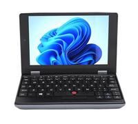 Airshi Mini Portátil de Bolsillo, 12G, Pantalla Táctil Multipuerto de 7,0 Pulgadas, Mini Portátil Ultraligero de 100-240V para Juegos (12GB+512GB Enchufe de la UE)