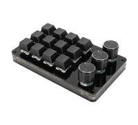 Airshi Mini teclado de 12 teclas, conexión por cable, operación libre, teclado mecánico macro, interruptor azul para juegos