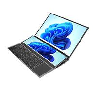 Airshi Portátil de 16 Pulgadas, Portátil para Juegos con Cuerpo de Metal, Pantalla Dual Bluetooth4.2 13600mAh Batería para 11 para el Trabajo (Enchufe de la UE)