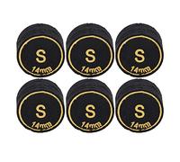 Airshi Puntas para Tacos de Billar, Puntas para Tacos de Billar de Repuesto Negras Multicapa, Resistencia Al Desgaste Profesional para Billar (S)