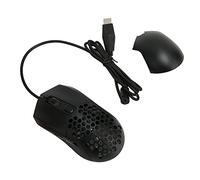 Airshi Ratón Atado con Alambre para Juegos, Ratón Ergonómico Retroiluminado RGB para Juegos en Forma de Panal de 7200 dpi para el Trabajo (Black)