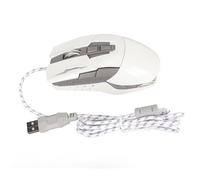 Airshi Ratón de Computadora USB, Ratón de Computadora con Forma de Automóvil Deportivo 4 dpi Ajustables 6 Botones ópticos para Barra de Internet en el Hogar (White)