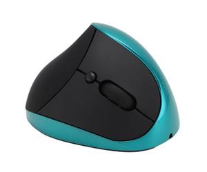 Airshi Ratón Ergonómico, Motor óptico de 3 dpi Ajustables, Ratón Vertical Inalámbrico 2,4G para PC (Blue)