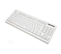 Airshi Teclado Inalámbrico 2,4G, Teclado Inalámbrico de 87 Teclas, Material ABS, Interfaz USB 2,0 Ligera y Delgada, Batería para Juegos de 1800mA (White)