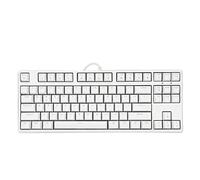 Airshi Teclado Mecánico, Cómodo Teclado Mecánico con Cable Ergonómico para el Hogar Operación Delicada (White)