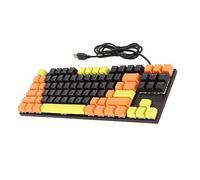 Airshi Teclado mecánico con cable, resistente a los arañazos, 87 teclas, ligero, teclado mecánico para juegos para oficina