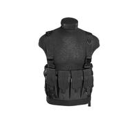 Airsoft Mag Bolsas Portador Chaleco Pecho Rig Táctico Militar Del Ejército Negro