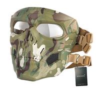 Airsoft Táctico Skull Messenger Masks Equipo de protección Máscara Facial Completa para Caza de Halloween Paintball CS Wargame (Camouflage)