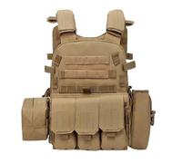 Airsoft Vest,Adjustable Multiple Pouches Sturdy Oxford Fabric Chest Rig,Plate Carrier Vest - For Outdoor Hunting Training Paintball Cosplay Costume Role Play Combat Battle Guard