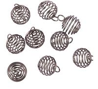 Airssory 10 colgantes de alambre de acero inoxidable redondos en espiral para hacer joyas y manualidades