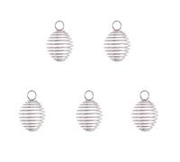 Airssory 10 colgantes de alambre redondo de acero inoxidable en espiral para hacer joyas, bricolaje