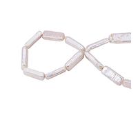 Airssory 14 cuentas rectangulares de perlas barrocas naturales de Keshi perlas cultivadas perlas de agua dulce para hacer joyas y manualidades, 25 ~ 28 mm