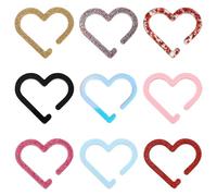 Airssory 18 piezas de 9 colores encantadores en forma de corazón para copas de vino con texto en inglés "Sweet Love", marcadores de copa de acrílico para fiestas, bodas, cumpleaños, decoración de