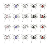 Airssory 20 dijes de mariposa tibetanos con diamantes de imitación tibetanos de plata envejecida para bricolaje, joyas, collares, aretes, pulseras, manualidades, bolsos, llaveros, decoración