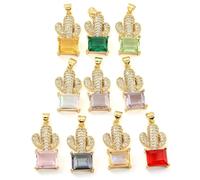 Airssory Abalorio de verano con temática de océano y mar, colgante de planta de verano, diseño de conchas marinas para hacer joyas, pulseras y manualidades, Zirconia cúbica Latón