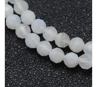 Airssory - Hilos de cuentas de piedra de luna arcoíris natural de 3 mm, 110 piezas, cuentas facetadas redondas pequeñas sueltas de cristal, cuentas espaciadoras de gemas para manualidades de joyería