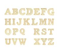 Airssory Pin de solapa de aleación con letra A-Z, 26 unidades, oro claro, 17,5-18x8-21 mm, para mochilas, ropa y accesorios