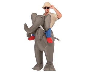 AirSuit® Disfraz de Elefante Inflable | Traje Peculiar| Tamaño Adulto 160 a 190cm | Poliéster Cómodo | Resistente | Sistema de inflación Incluido | OriginalCup®