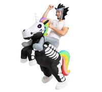 AirSuit Disfraz de esqueleto de unicornio | Disfraz inusual tamaño adulto | Hecho de poliéster altamente resistente - Agradable de llevar | Sistema de inflado incluido | OriginalCup